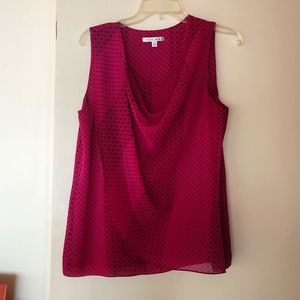 CAbi sleeveless cowl neck top. Fuschia Sz medium. Good condition. No stains.